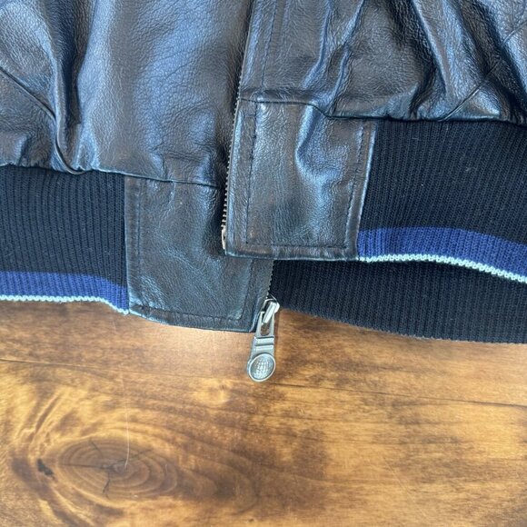 Cowboys Blue/Black Genuine Leather Inner Pockets Jacket L - Picture 5 of 9